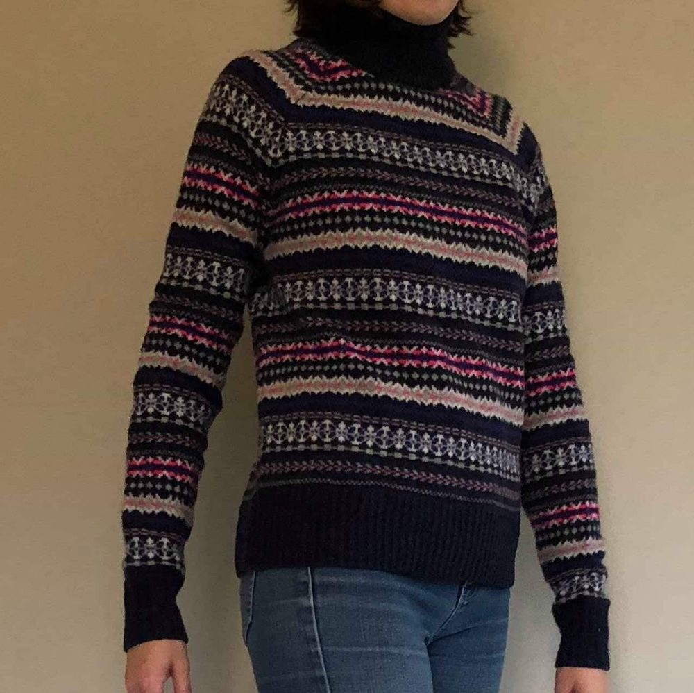 J Crew Medium Mock Turtleneck Wool Sweater